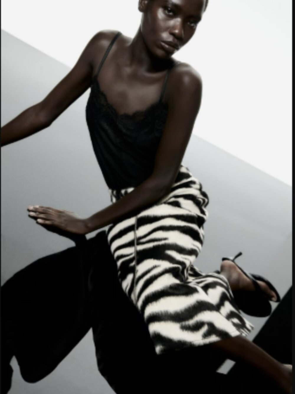 H&M Zip-Front Zebra Skirt - Picture 7 of 10